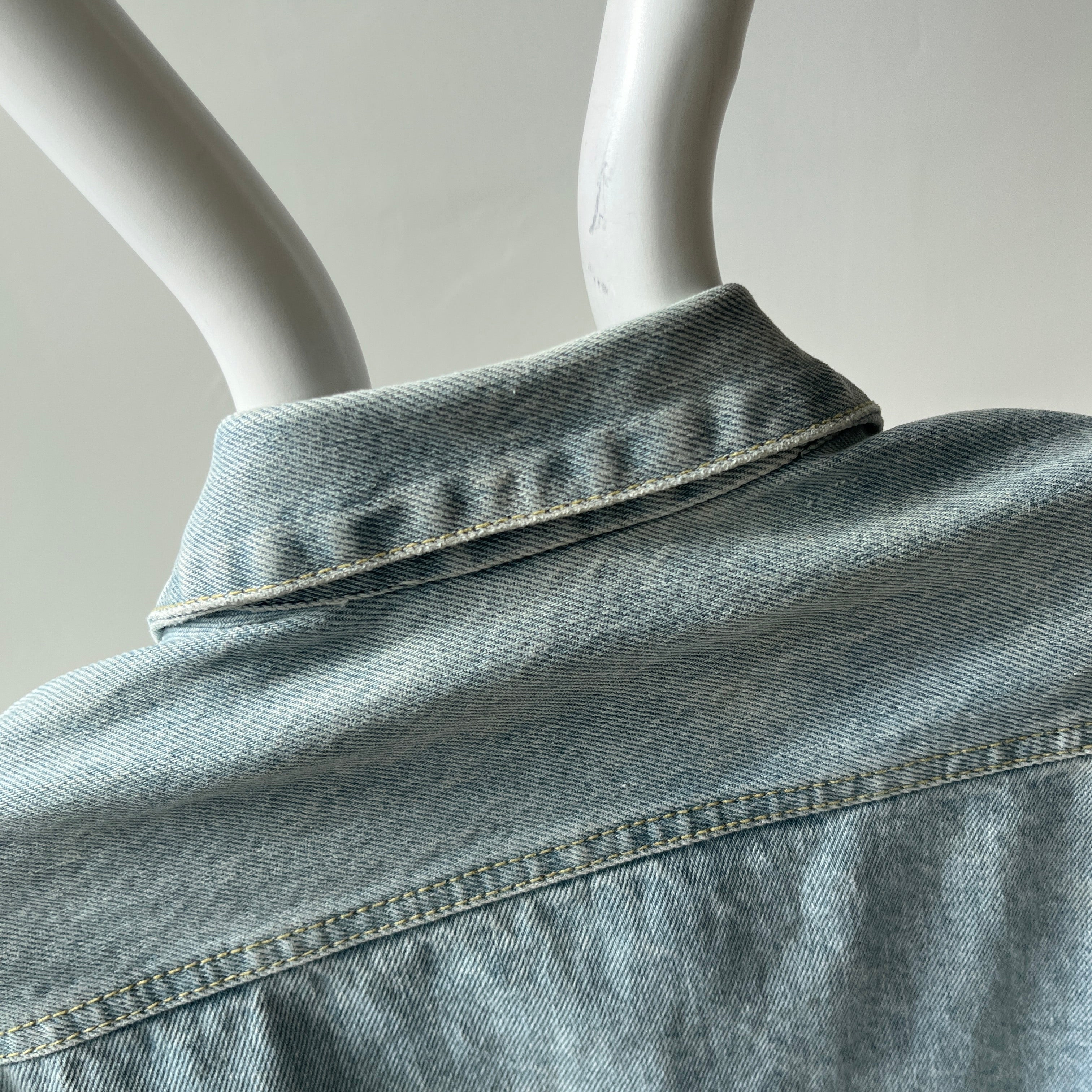 1980s Guess Denim Jean Jacket - Pleated Cuffs - What a Delight!