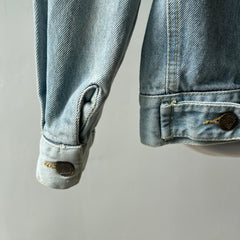 1980s Guess Denim Jean Jacket - Pleated Cuffs - What a Delight!