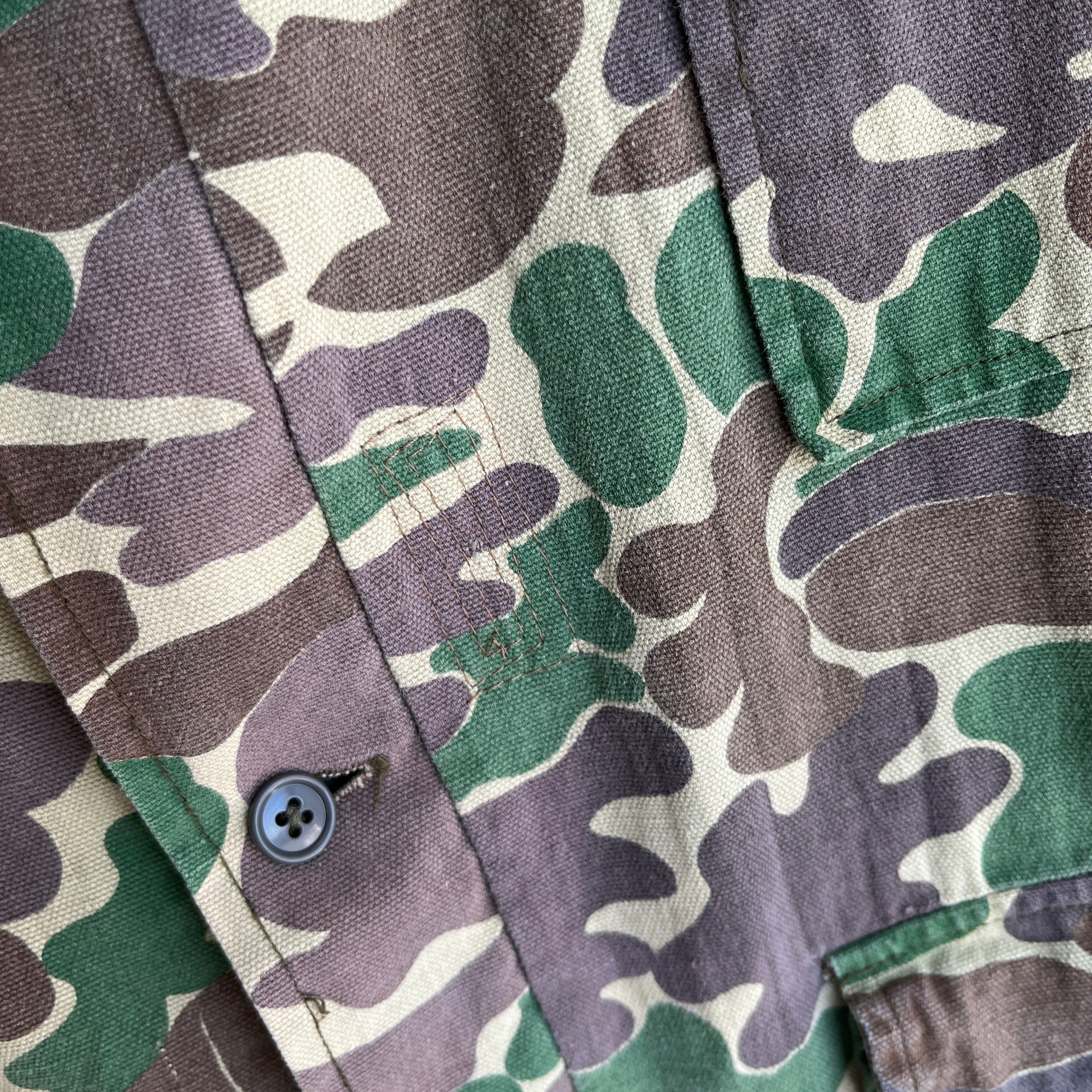 1970s Epically Mended Camo Cotton Chore Coat by K-Mart