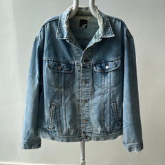 1990/2000s Riveted Lee Beat Up and Thrashed Beyond Denim Jean Jacket - Soft and Slouchy