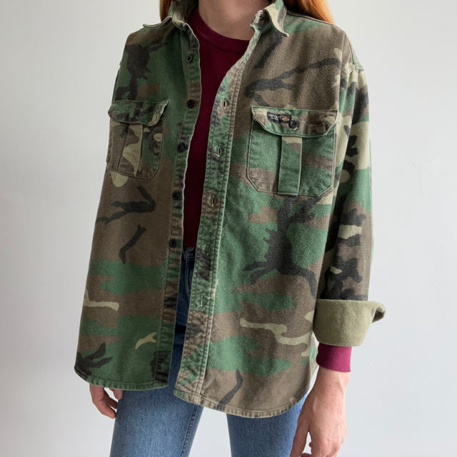 1980s Rattlers Brand USA Made Camo Flannel