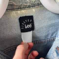 1990/2000s Riveted Lee Beat Up and Thrashed Beyond Denim Jean Jacket - Soft and Slouchy