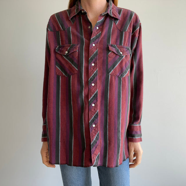 1990/2000s Wrangler Thin and Soft Cowboy Flannel Shirt