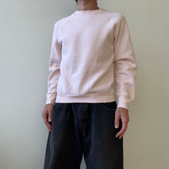 1990s Light Pink Blank Raglan Sweatshirt