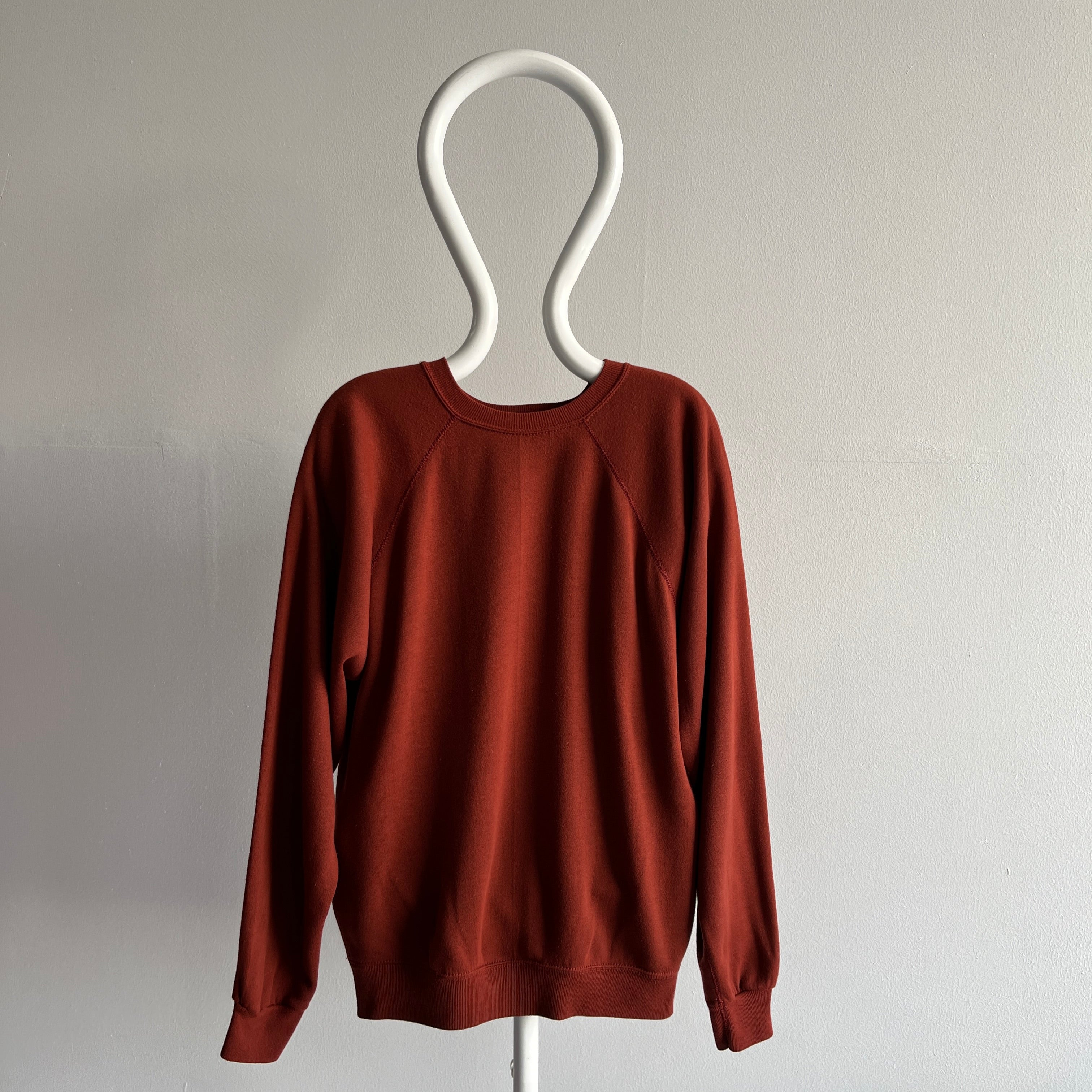 1970s Soft and Cozy Rusty Chocolate Raglan