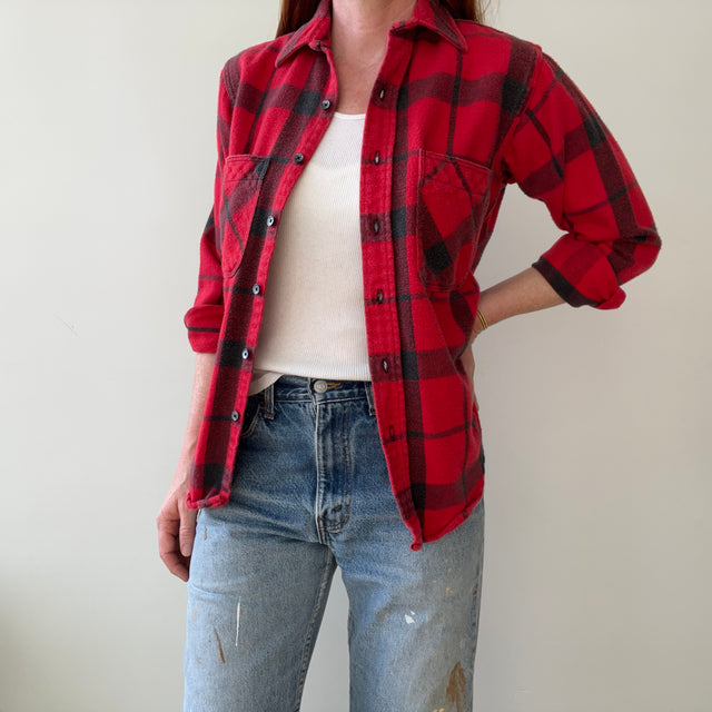 1990s Big Mac x St. John's Bay Smaller Red and Black Flannel