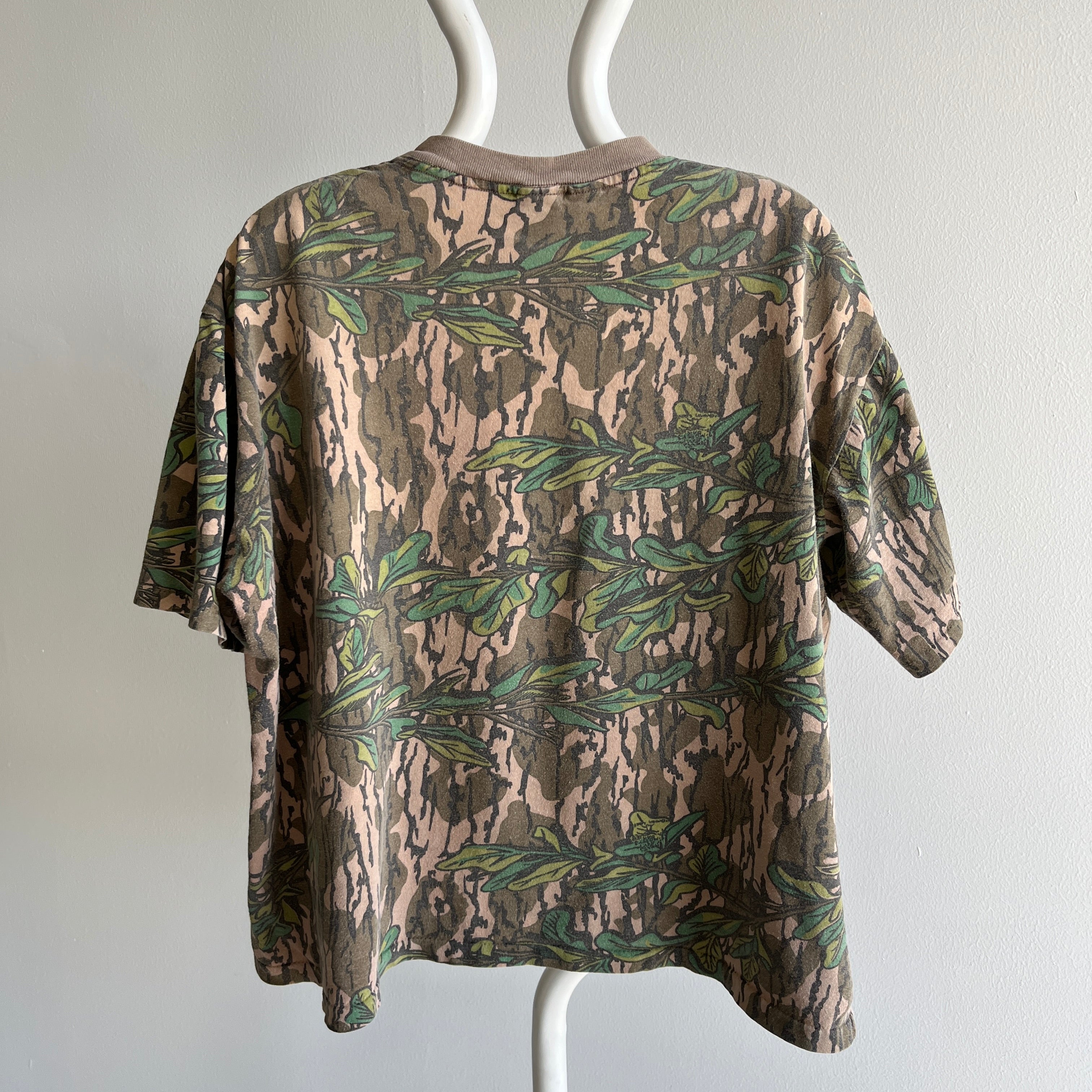 1990s Super Boxy Moss Oak Hunting Camo Pocket T-Shirt (Personal Collection)