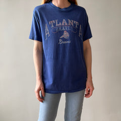 1980s Champion Brand Atlanta Braves Baseball Thinned Out and Worn T-Shirt