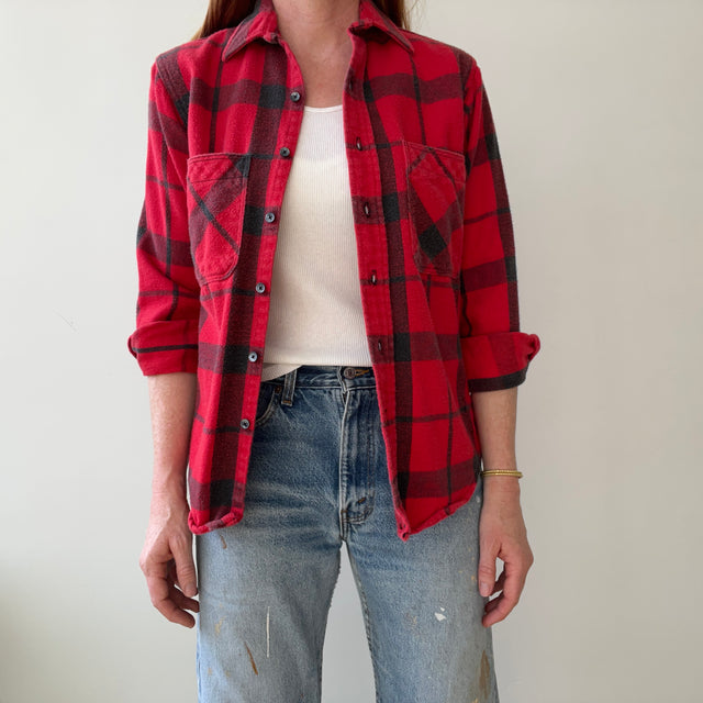 1990s Big Mac x St. John's Bay Smaller Red and Black Flannel