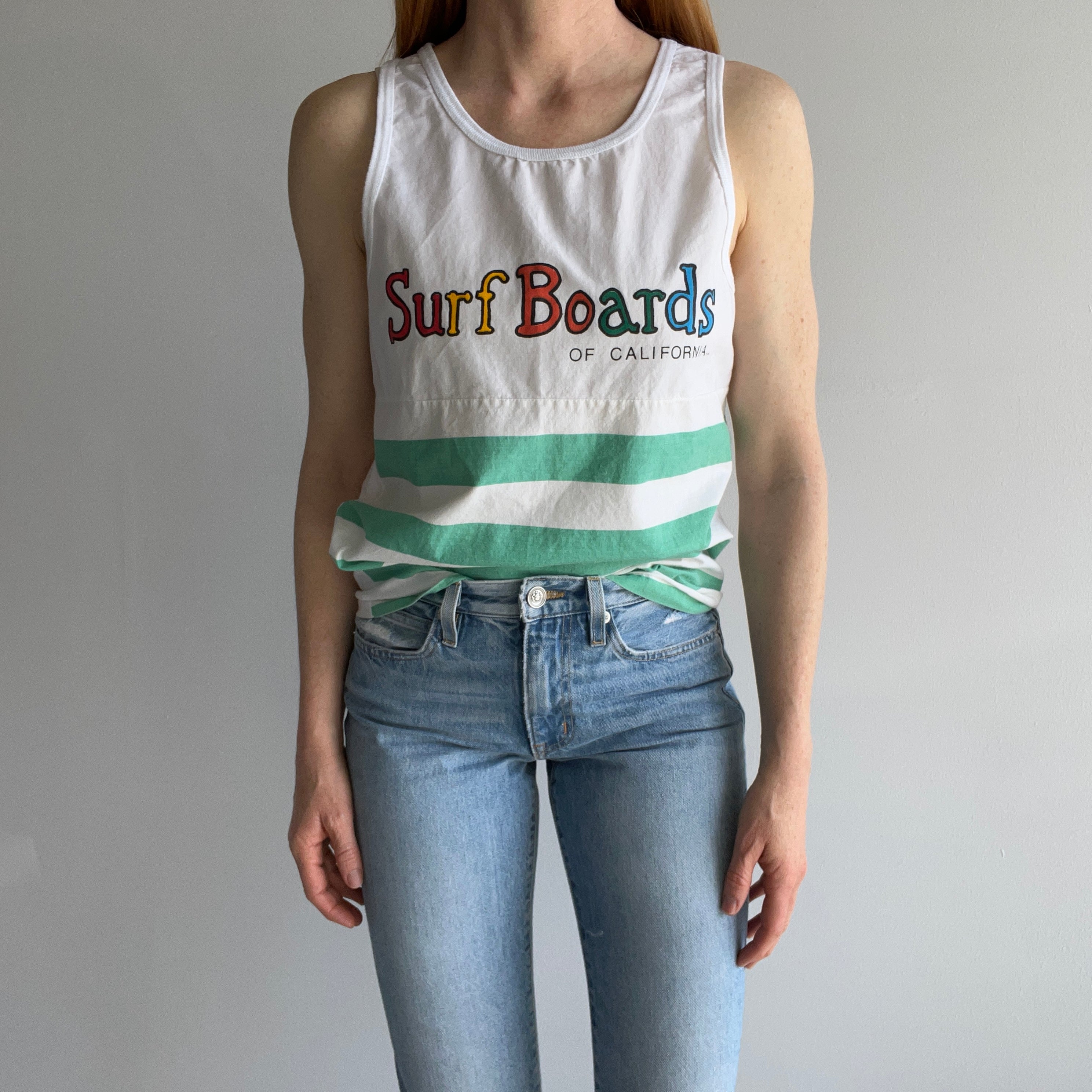 1980s Surf Boards of California Cotton Tank Top