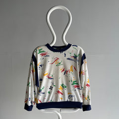 1980s Abstract Shapes Lightweight Dolman Sleeve Delight - THIS