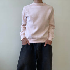 1990s Light Pink Blank Raglan Sweatshirt