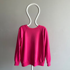 1990s Hot Pink Bleach Stained Raglan by Pannill