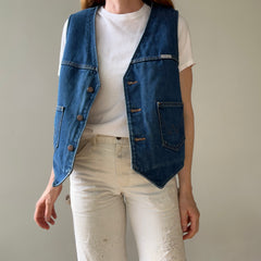 1970s Wrangler Sherpa Lined Denim Vest - TINA COLLECTION