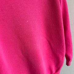 1990s Hot Pink Bleach Stained Raglan by Pannill