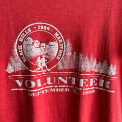 1989 Black Hills Marathon Volunteer Front and Back Worn T-Shirt