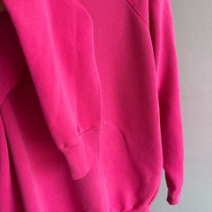 1990s Hot Pink Bleach Stained Raglan by Pannill