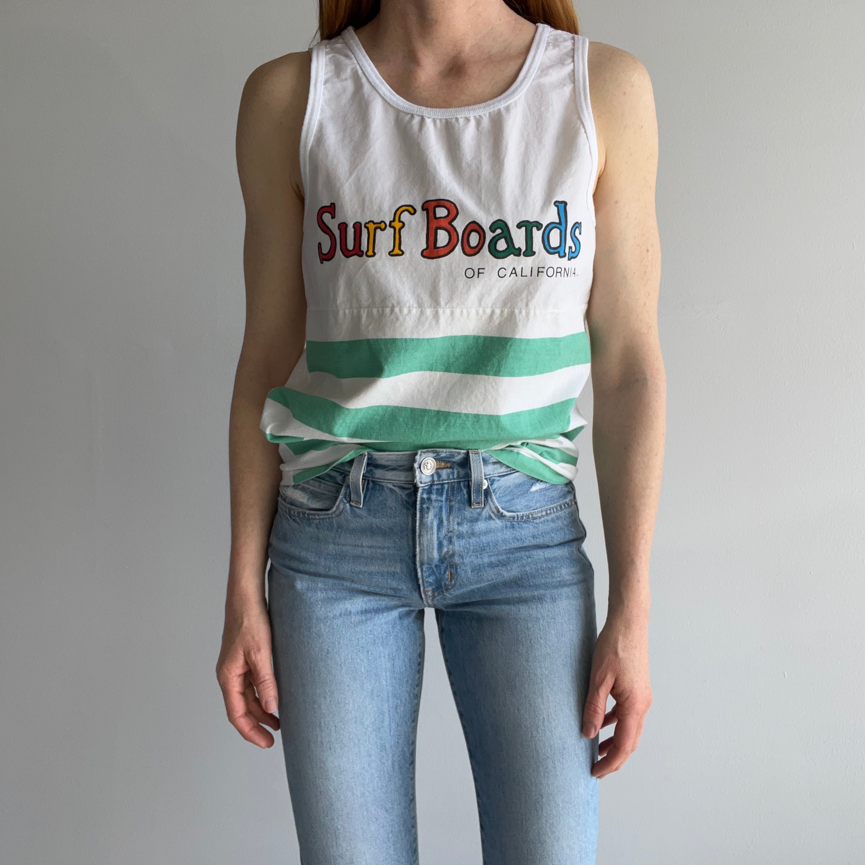 1980s Surf Boards of California Cotton Tank Top