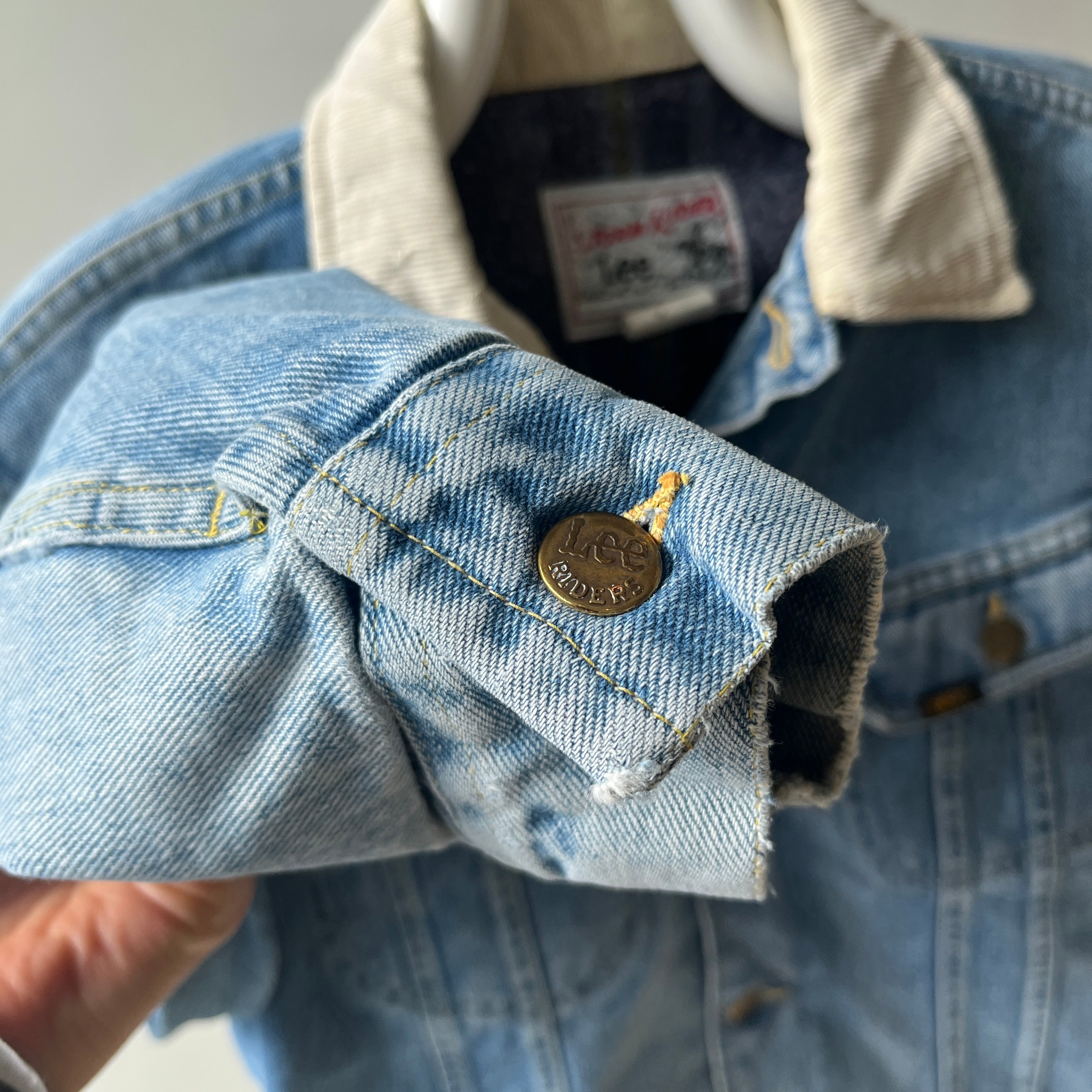 1980s Lee Storm Rider Denim Jean Jacket - Highly Collectible (Bad Headless Selfie, But Great Jacket)