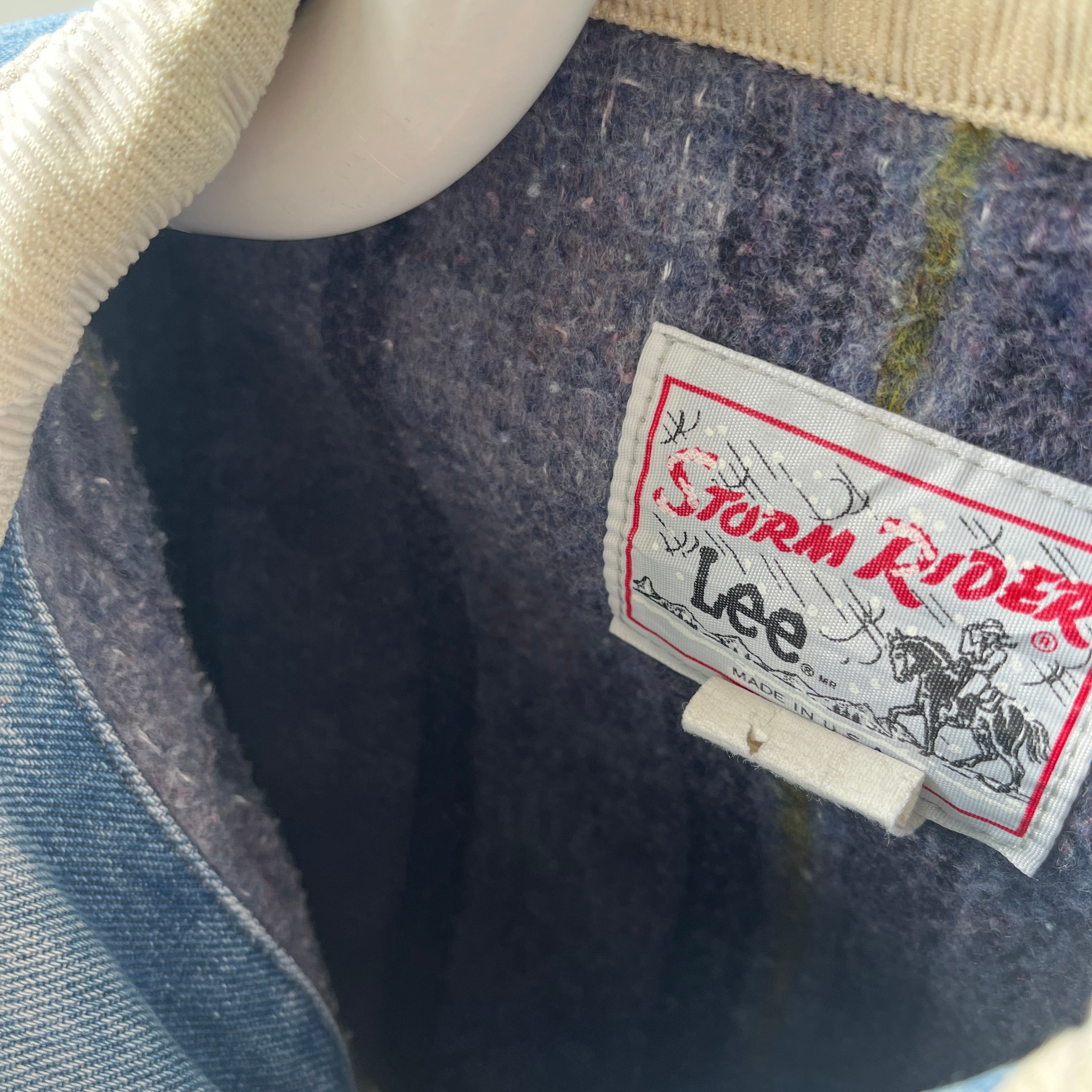 1980s Lee Storm Rider Denim Jean Jacket - Highly Collectible (Bad Headless Selfie, But Great Jacket)