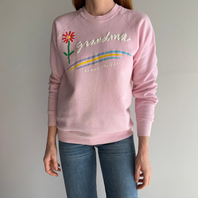 1980s "Grandma, Simply The Best" Sweatshirt by Screen Stars