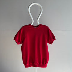 1980s Crimson Red Lee Warm Up Sweatshirt