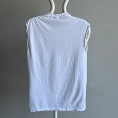 1980s Blank White DIY Muscle Tank by Hanes - THIS