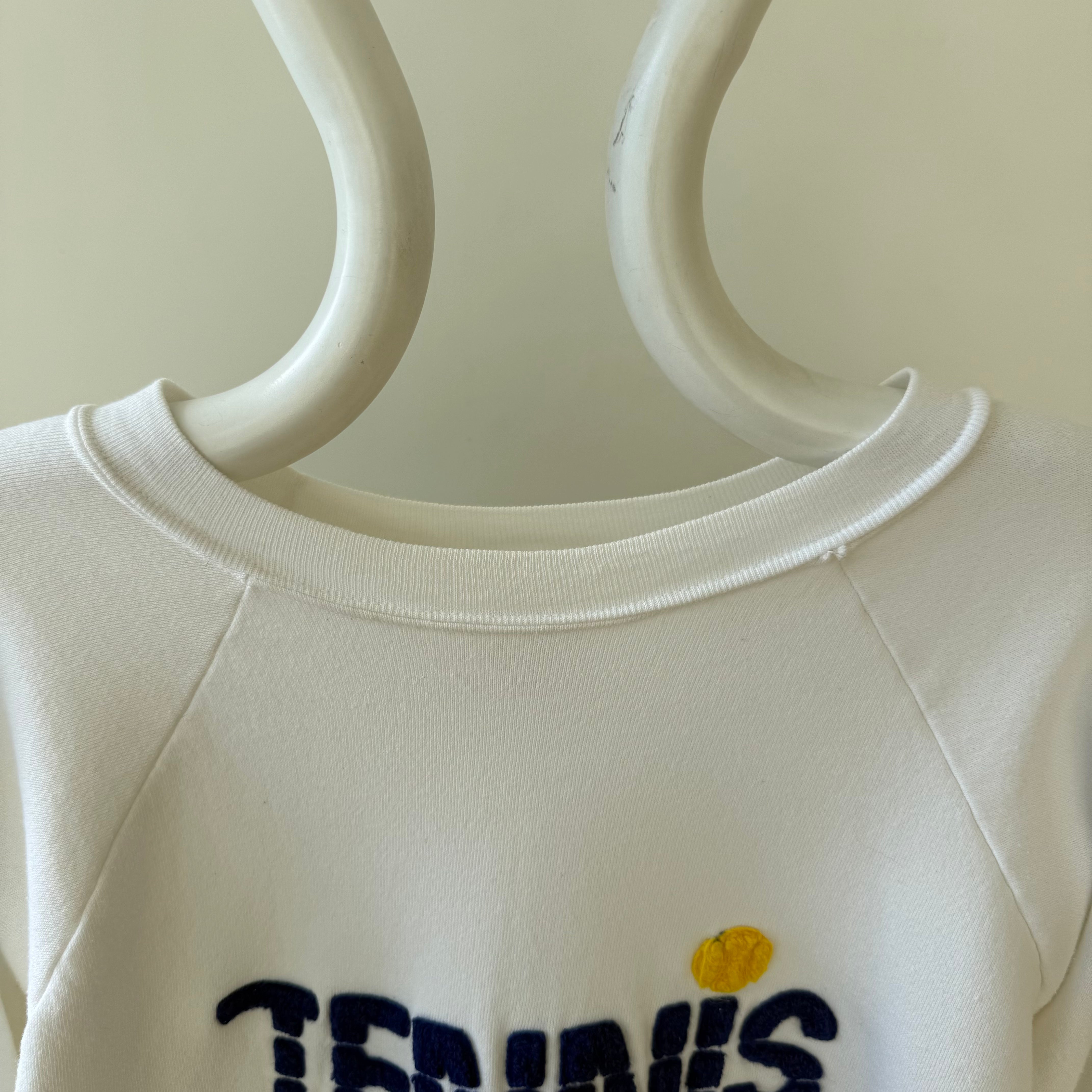 1980s Tennis Embroidered Raglan Sweatshirt