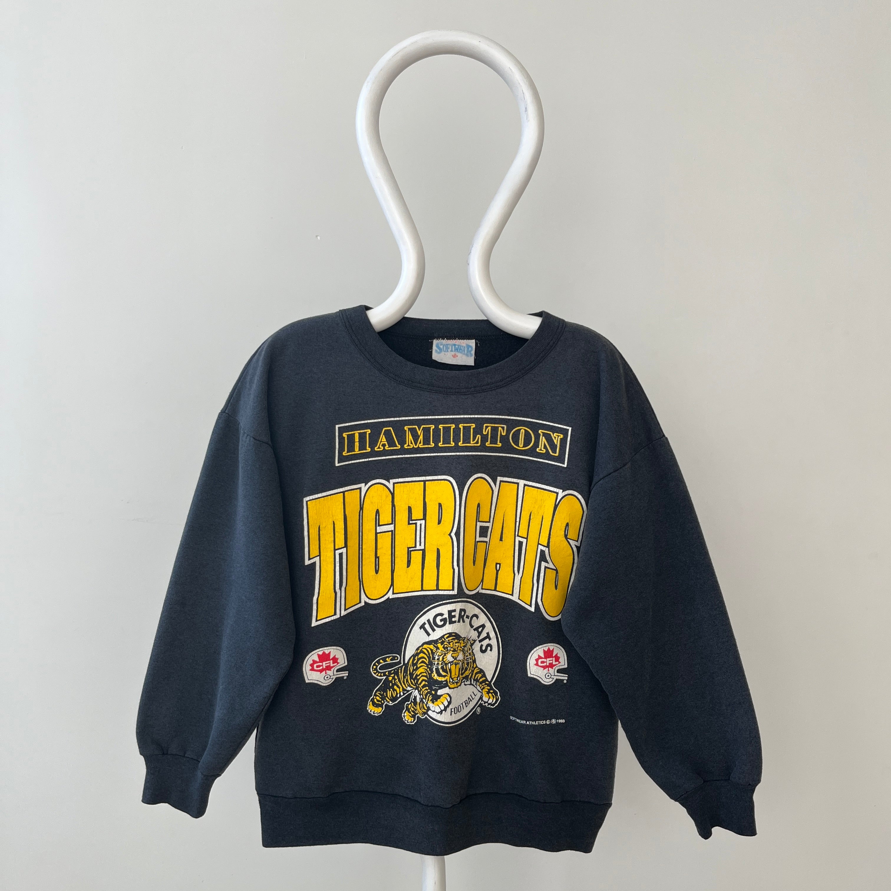 1993 Black Hamilton Tiger Cats Football Sweatshirt