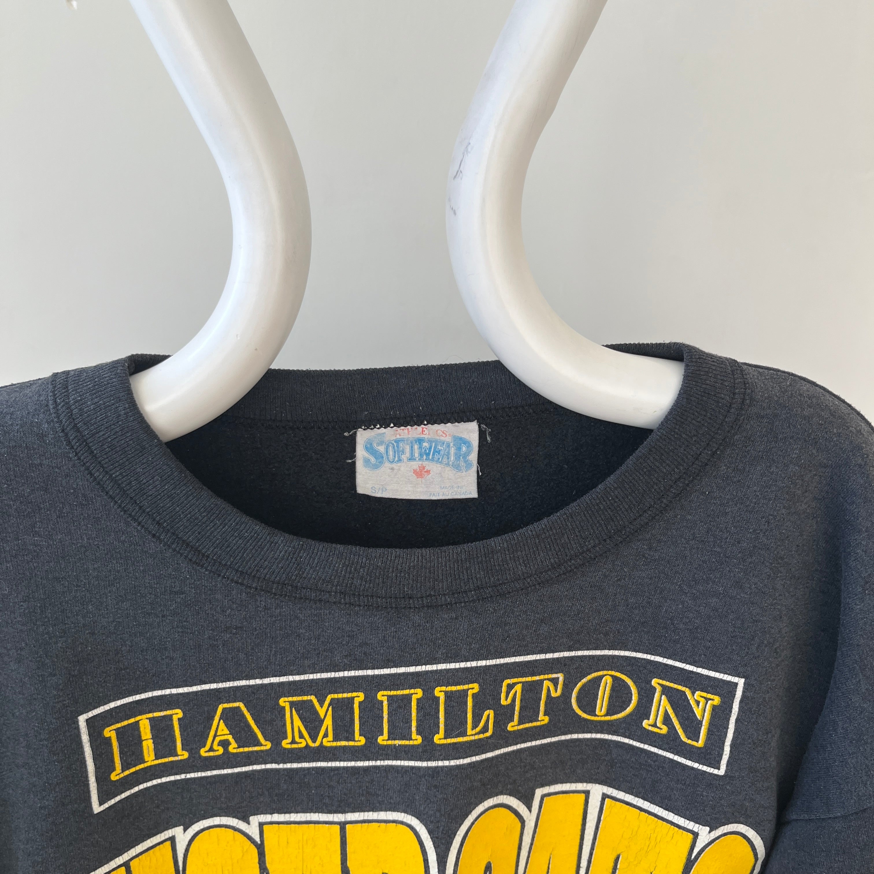1993 Black Hamilton Tiger Cats Football Sweatshirt