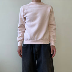 1990s Light Pink Blank Raglan Sweatshirt
