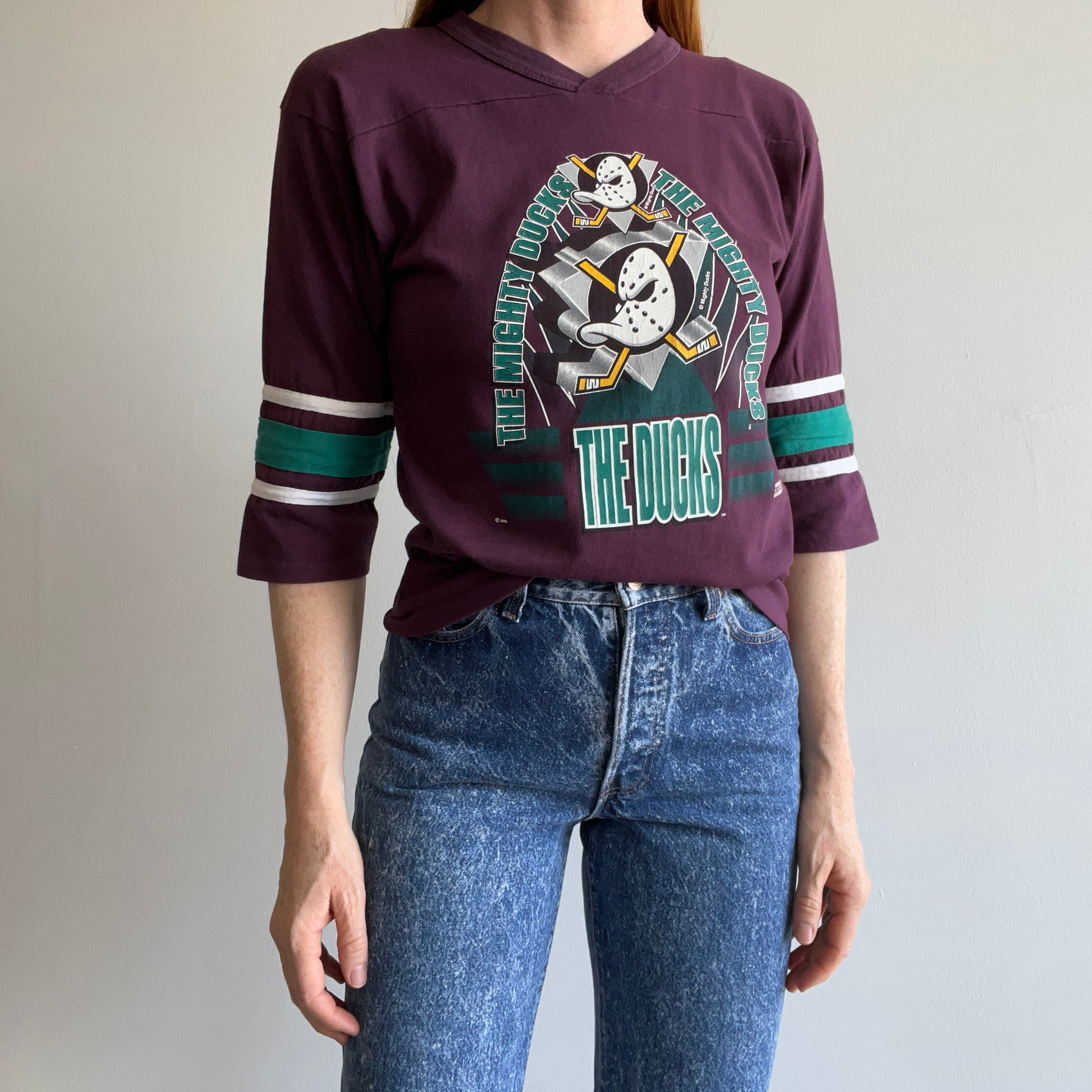 1992 Mighty Ducks NHL Football Shirt (Smaller Size)