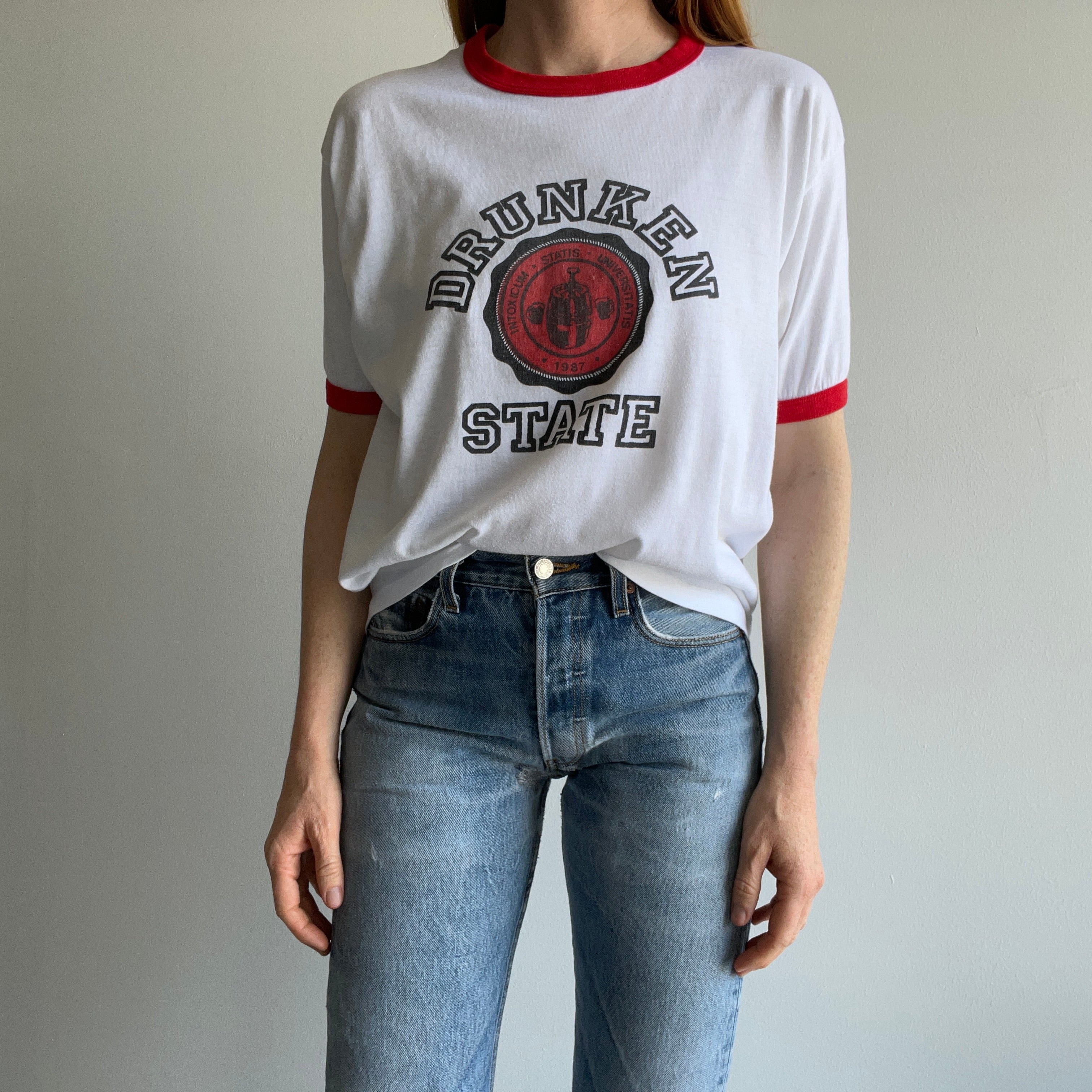 1980s Drunken State Ring T-Shirt