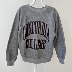 1970s Grey Concordia College Raglan Sweatshirt