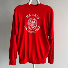 1970s Thin Lightweight and Slouchy Madrid Universidad Sweatshirt