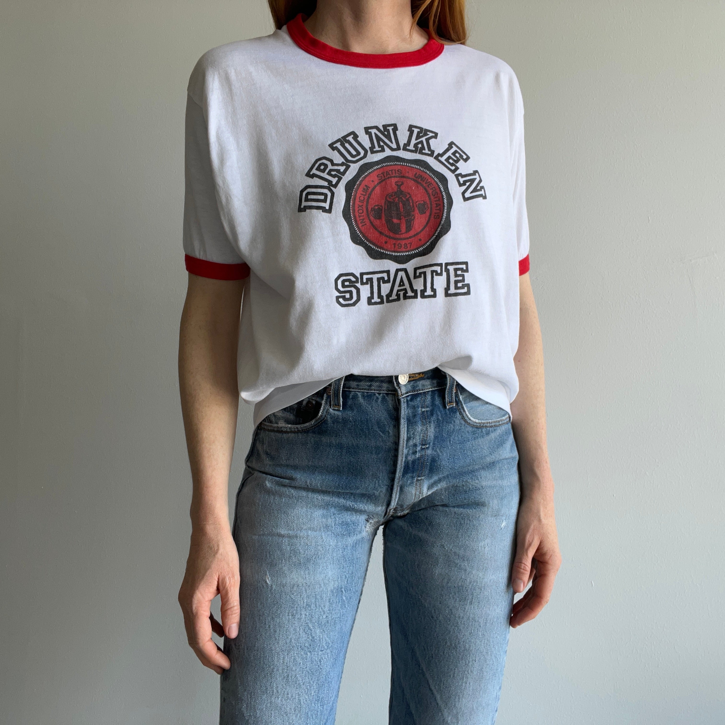 1980s Drunken State Ring T-Shirt