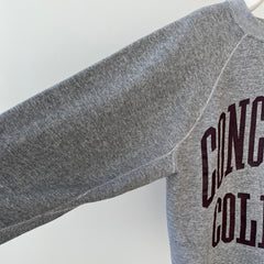 1970s Grey Concordia College Raglan Sweatshirt