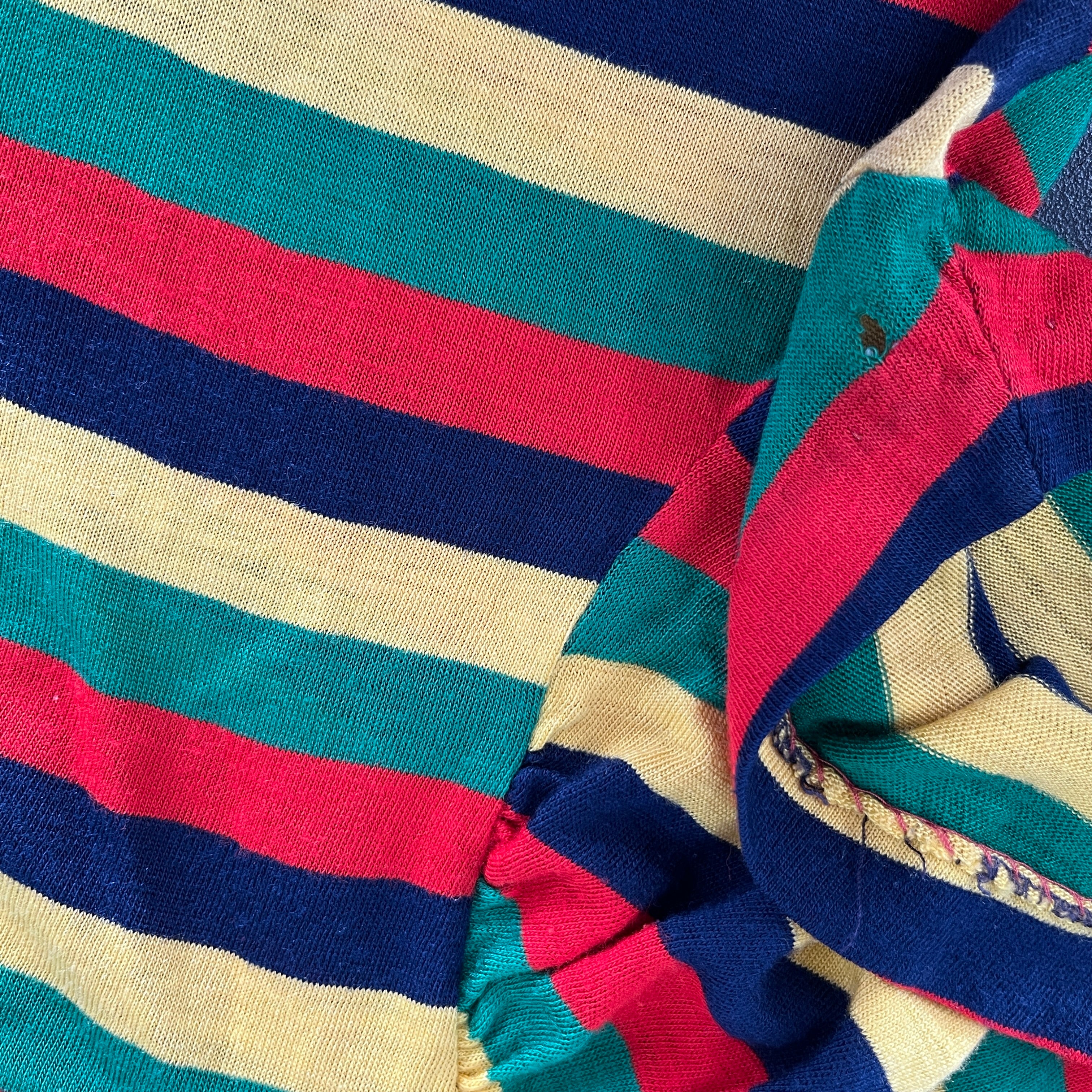 1960/70s Thin Striped T-Shirt with Puffy Sleeves.