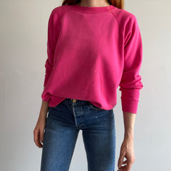 1990s Hot Pink Bleach Stained Raglan by Pannill