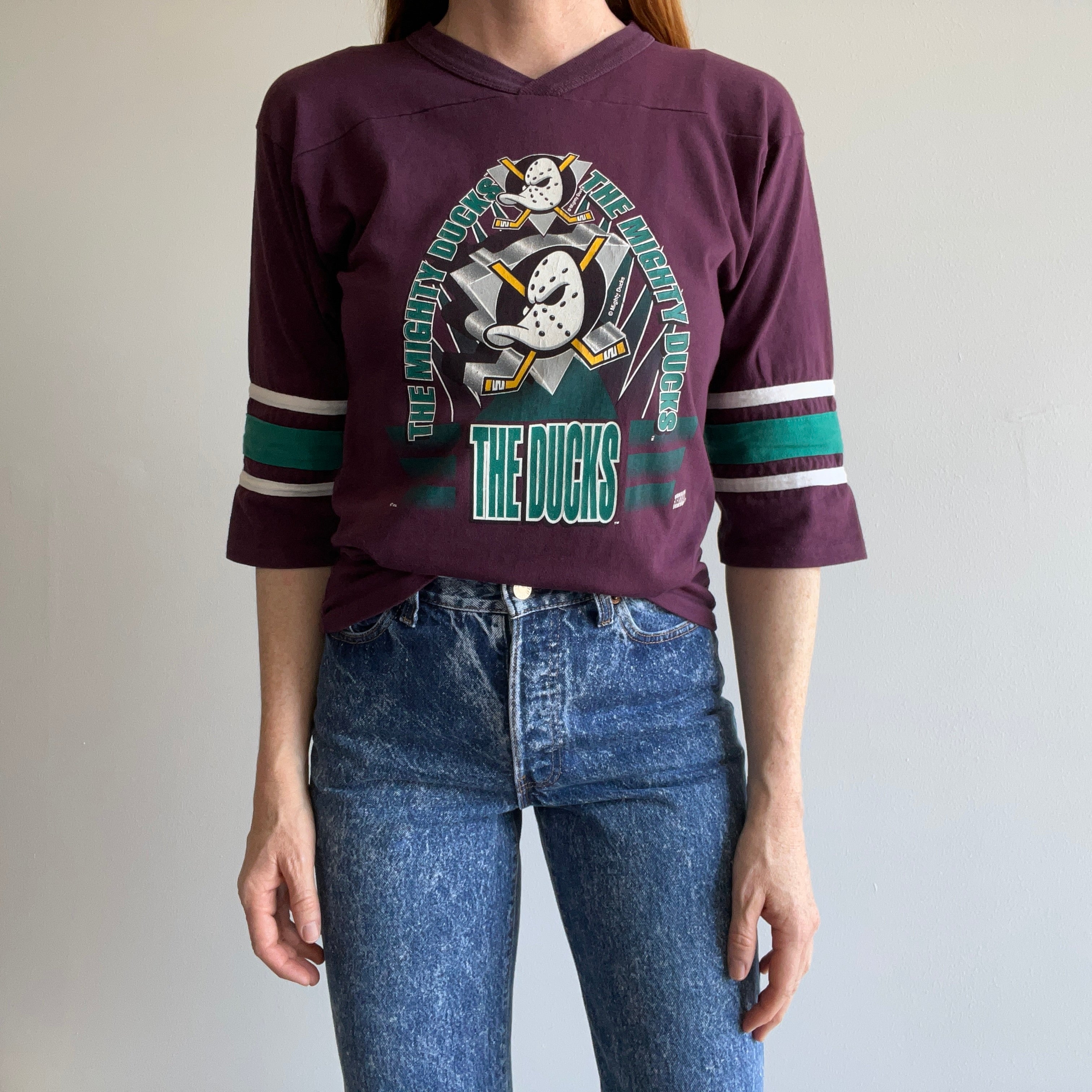 1992 Mighty Ducks NHL Football Shirt (Smaller Size)