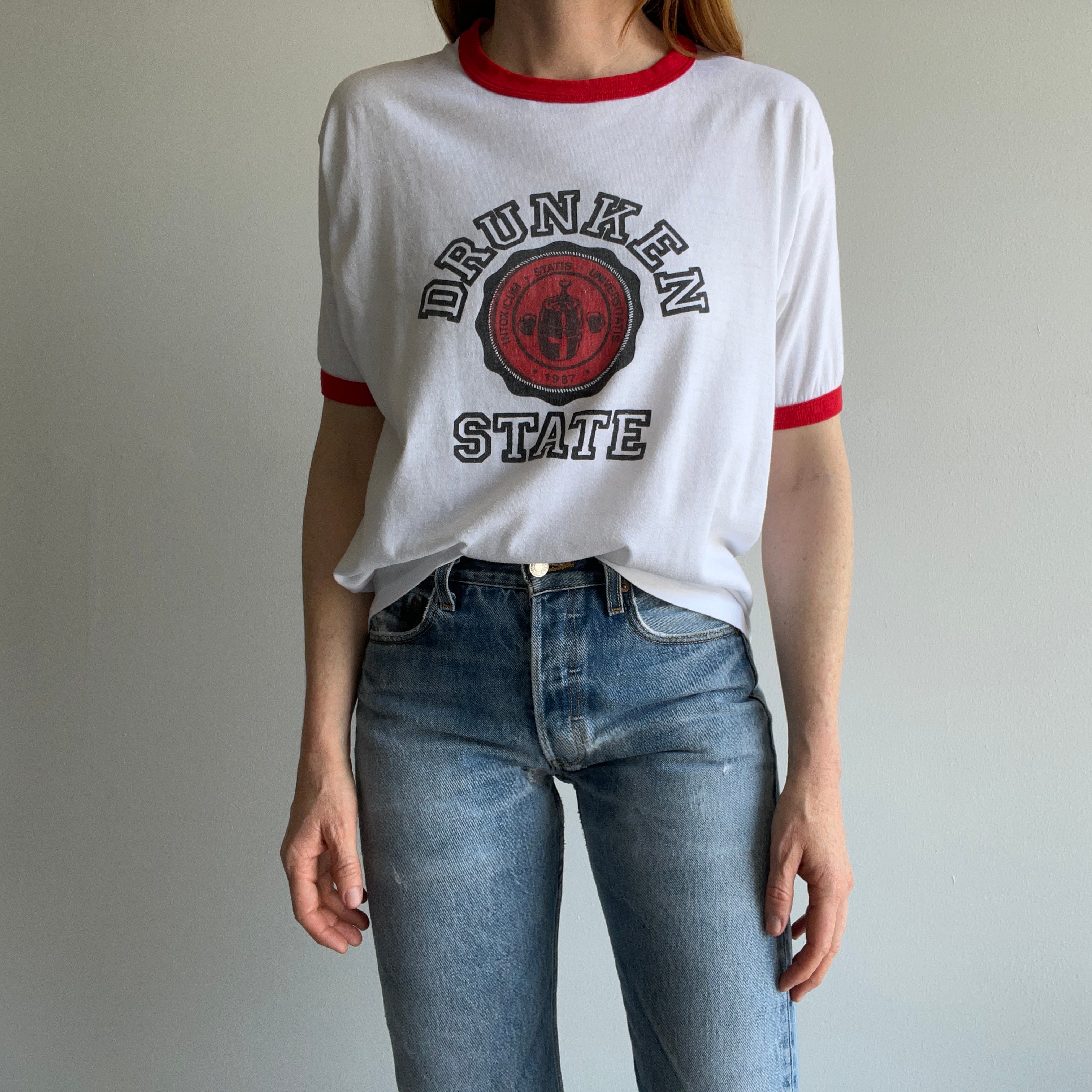 1980s Drunken State Ring T-Shirt