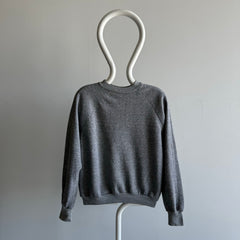 1980s WOWOWOW Blank Gray Raglan by Sears - !!!!!!