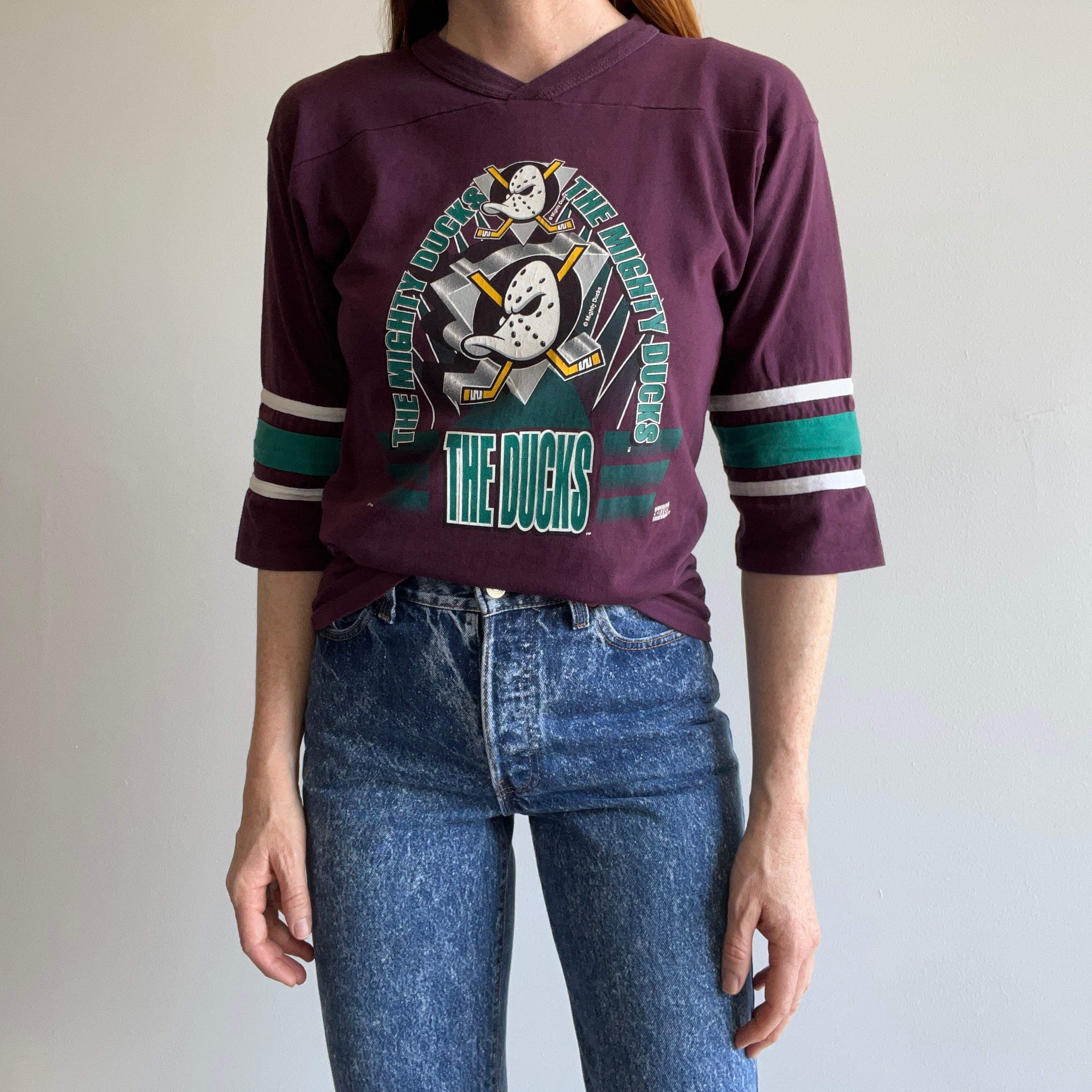 1992 Mighty Ducks NHL Football Shirt (Smaller Size)