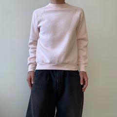 1990s Light Pink Blank Raglan Sweatshirt