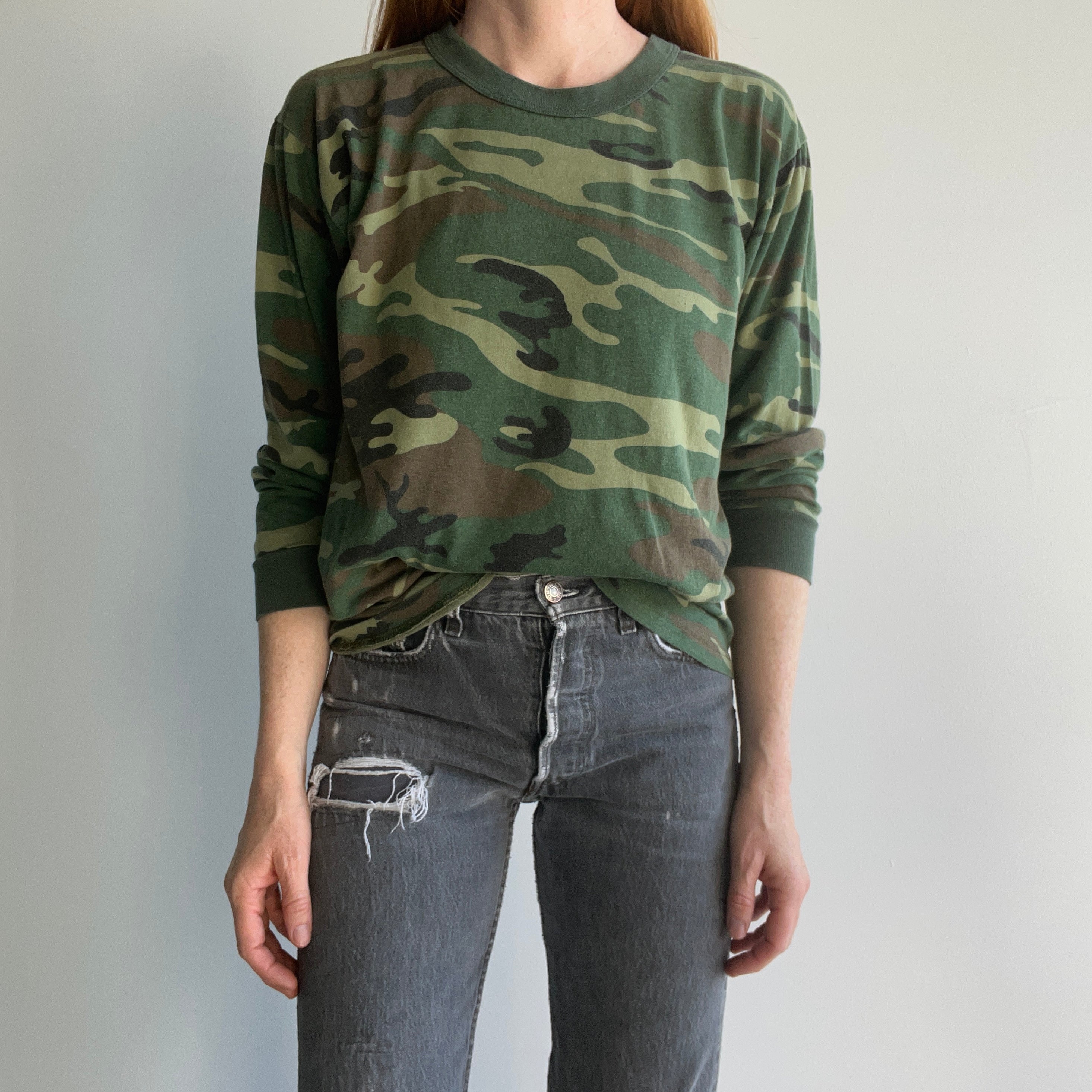 1980s Camo Long Sleeve Shirt