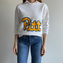 1980s University of Pittsburg Polo Sweatshirt
