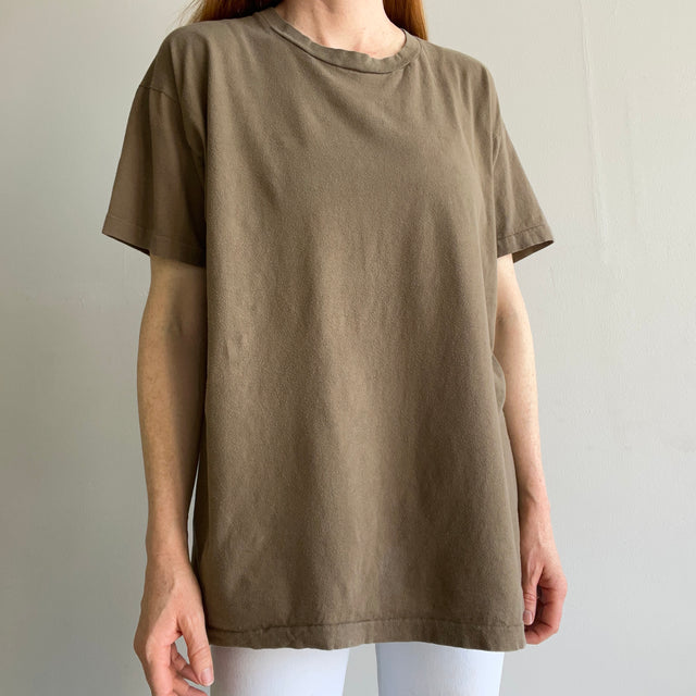 1980s Army Brown Cotton T-Shirt