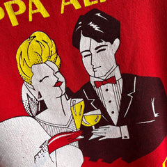 1980s Kappa Alpha Red & Gold Ball Sweatshirt - WOWZA