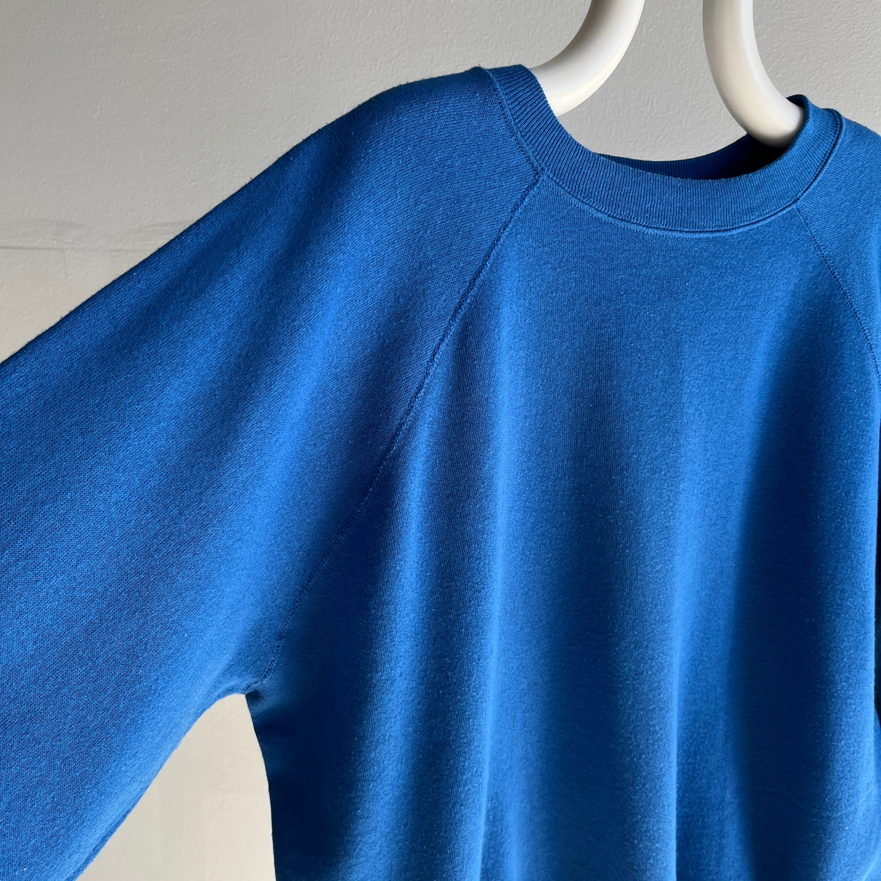 1980s Blank Blue Sweatshirt