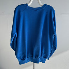 1980s Blank Blue Sweatshirt